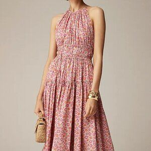 J. Crew Tie-waist halter dress in Liberty® Ellie fabric